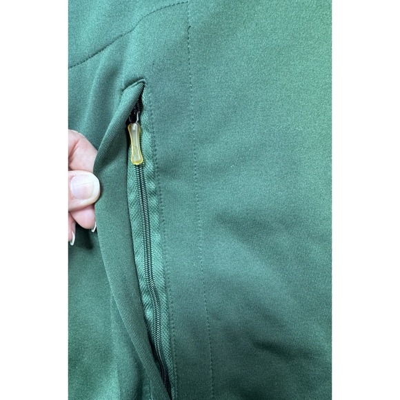 New York Jets NFL Reebok 1/4 Zip Up Green Pullover Sweatshirt Men's XL Back Logo - Picture 8 of 9